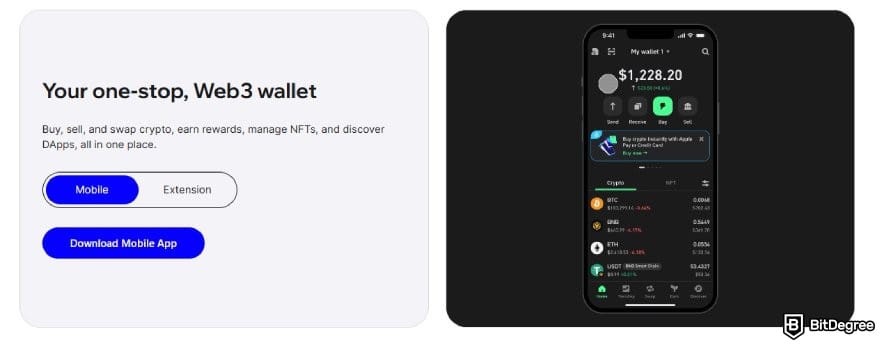 Best Web3 wallet: description for Trust Wallet's mobile app.