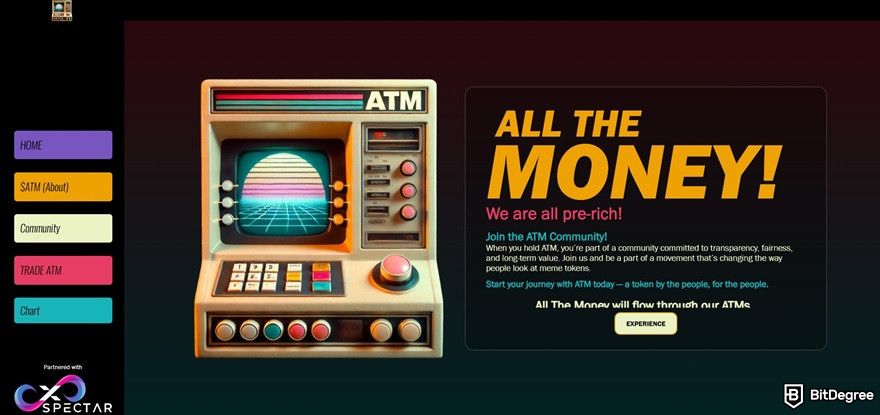 Best XRP meme coins: ATM homepage.