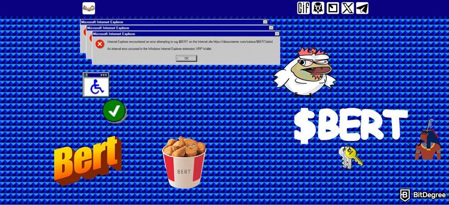 Best XRP meme coins: BERT homepage.