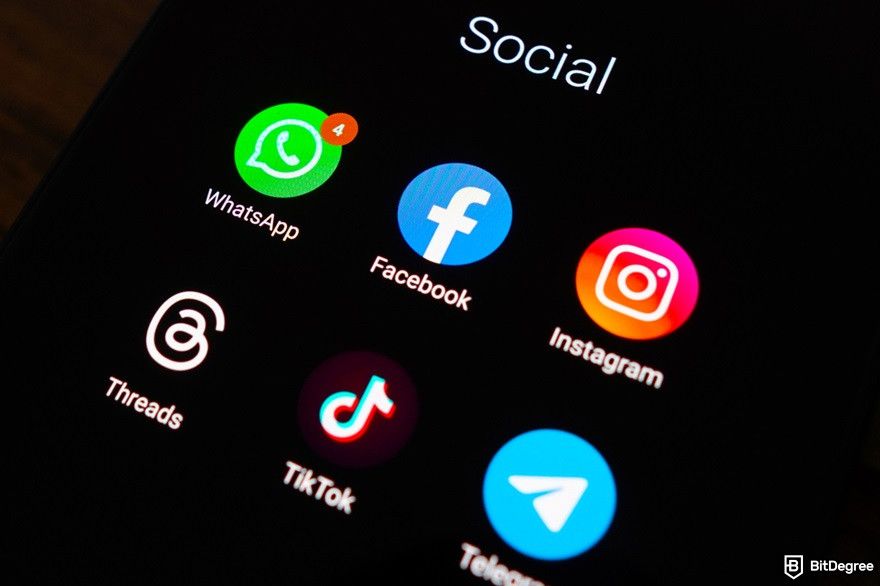 Best XRP meme coins: social media icons on a mobile device.