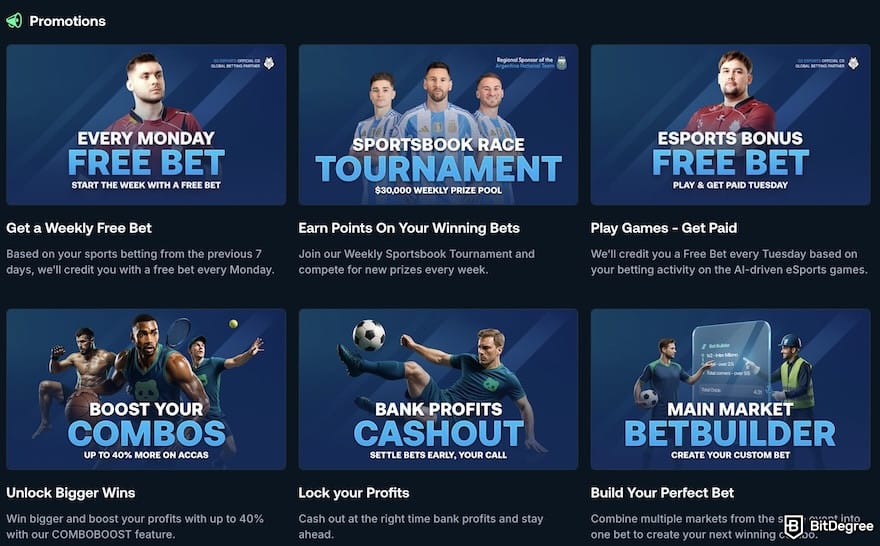 Betpanda review: Betpanda's promotions page.