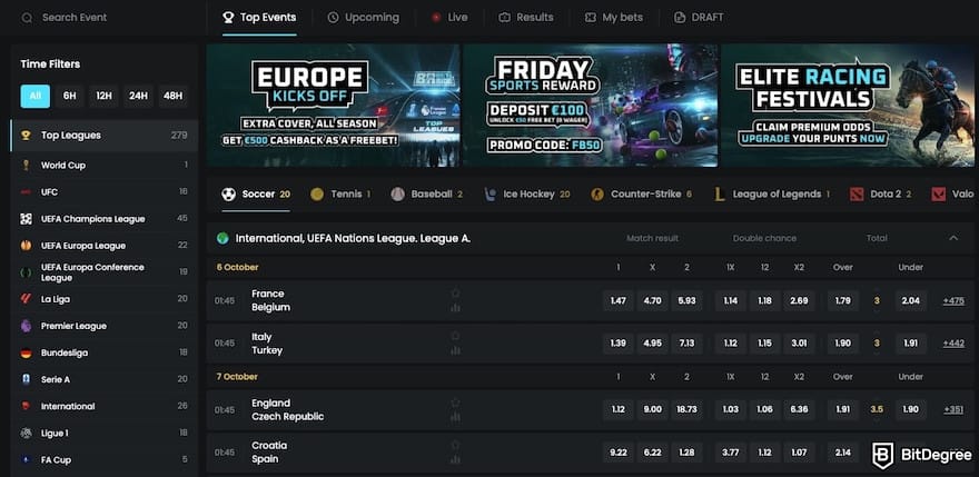 Best Bitcoin casino: Betride's sports betting page. Best Bitcoin casino: Betride's sports betting page.