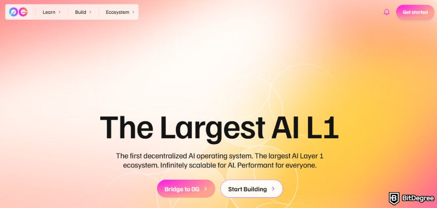 Binance airdrop: 0G Network website.