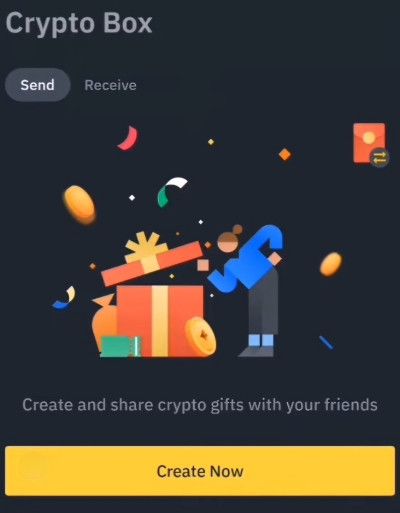 Binance airdrop: Crypto Box page.