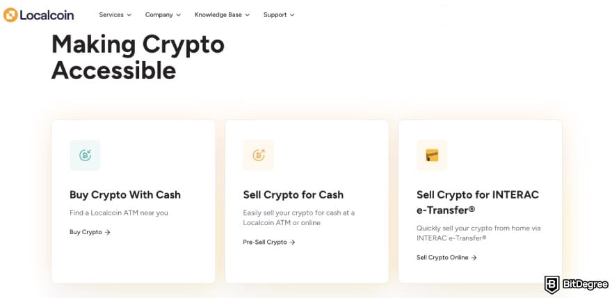 Binance alternatives: Localcoin's homepage displaying the benefits of the platform.