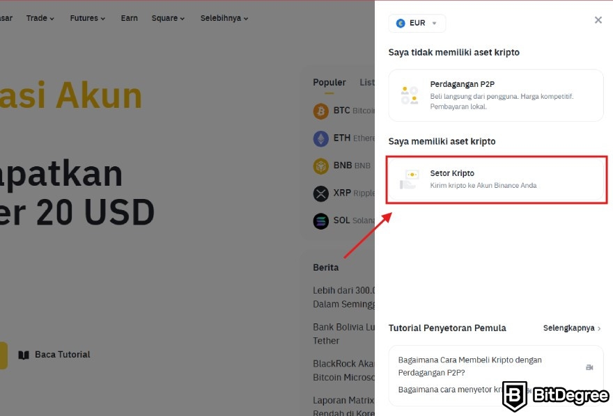 Binance Futures: tombol setor kripto.