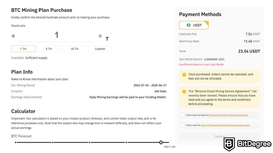 Đào coin trên Binance pool: đào trên nền tảng đám mây.