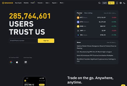 Binance - 海量虚拟货币交易匹配