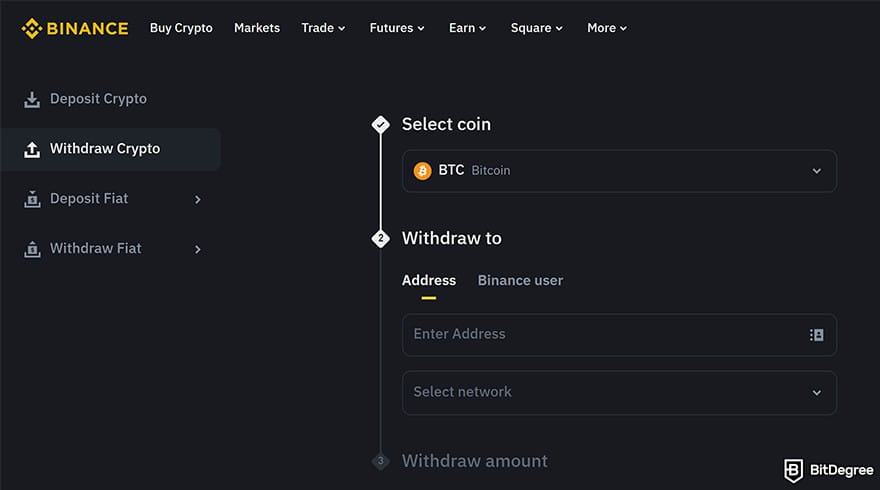 Binance Review: withdraw your assets.