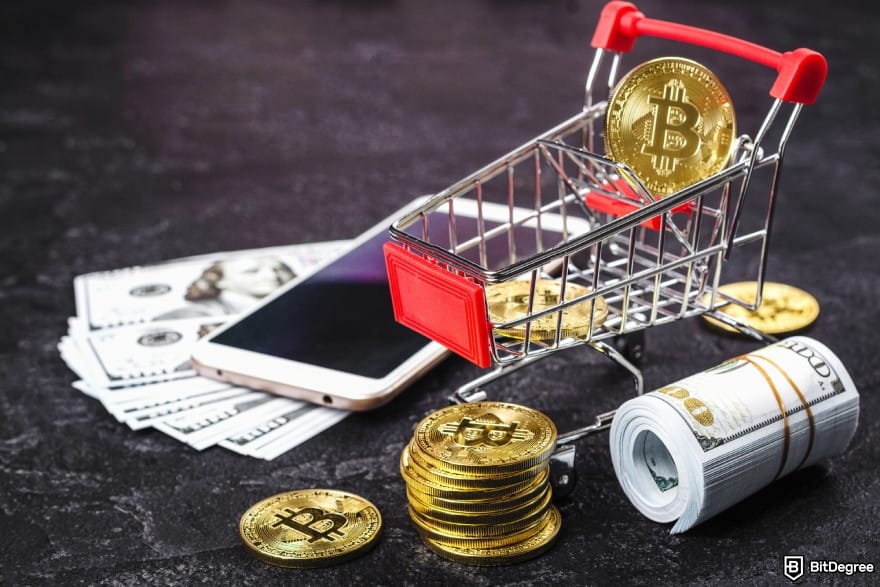 Binance taxes: Bitcoins, currency and smarphone.