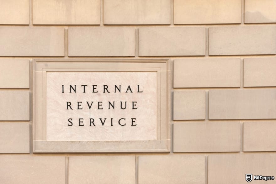Binance taxes: IRS headquarter building.