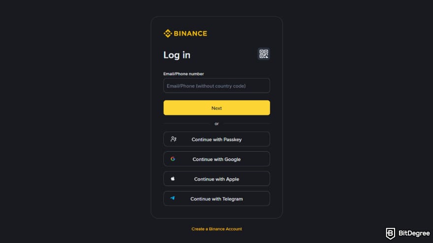 Binance taxes: login to your account.