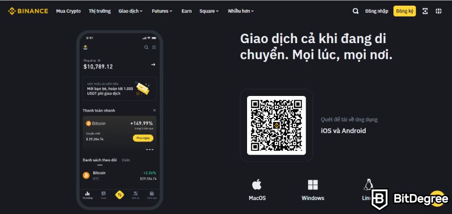 Sàn Binance là gì: Ứng dụng.