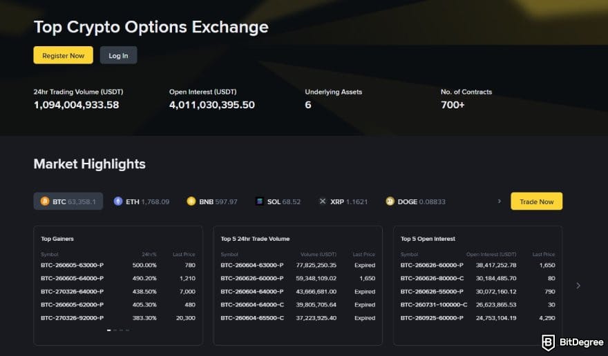 Binance vs Kraken: Binance crypto options exchange landing page. Binance vs Kraken: Binance crypto options exchange landing page.