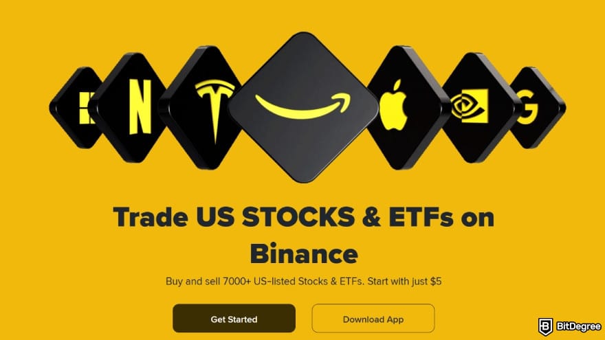 Binance vs Uphold: stocks and ETF on Binance.
