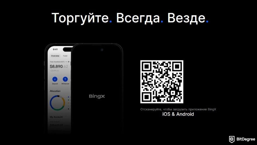BingX отзывы: мобильное приложение BingX.