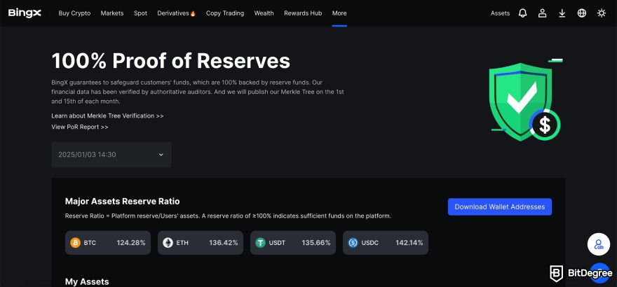 BingX review: proof of reserves.