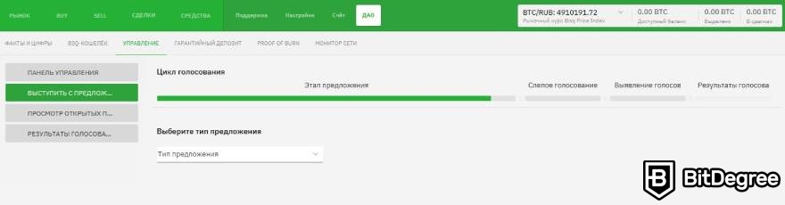 Bisq отзывы: запутанность страницы голосования DAO.