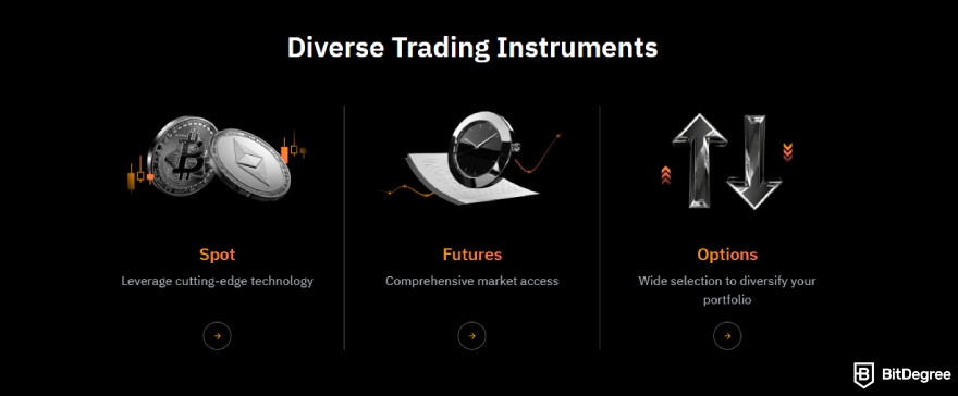 Bitbank review: Bybit trading instruments.