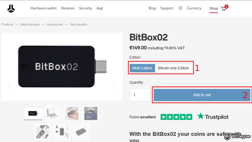 BitBox promo code: select the wallet variant and add it to cart. BitBox promo code: select the wallet variant and add it to cart.