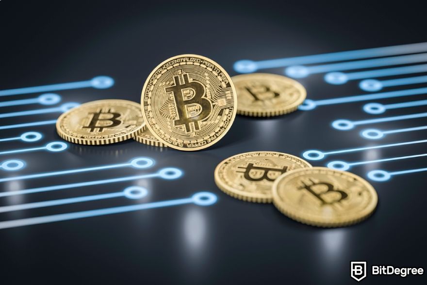 Bitcoin transaction time: Bitcoin coins.