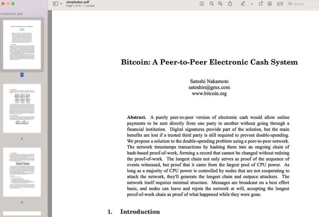 Bitcoin White Paper Everywhere (Kinda)