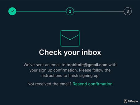 Bitfinex review: verify your email.