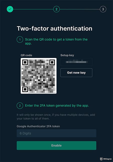 Bitfinex review: add Bitfinex to your authenticator app.