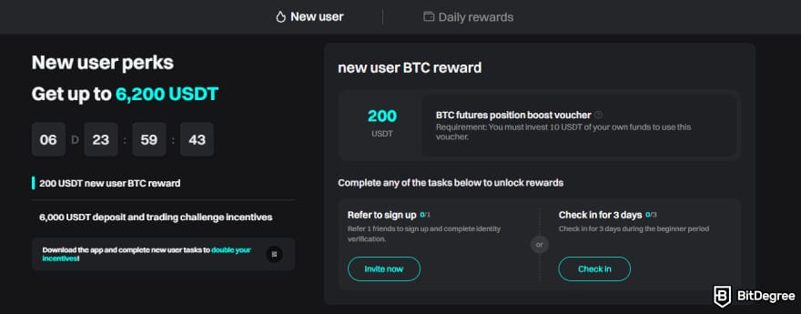 Bitget referral code: new user tasks.