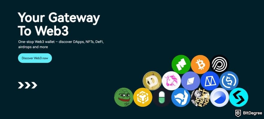 Bitget review: the Bitget Wallet page.