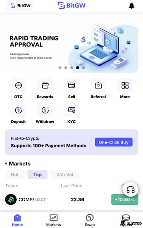 BitGW review: BitGW's Android interface. BitGW review: BitGW's Android interface.