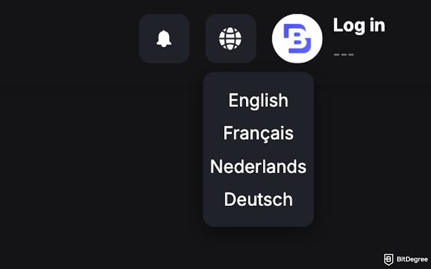 BitGW review: language options. BitGW review: language options.