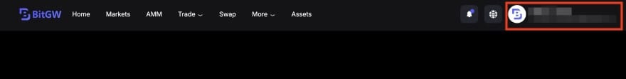 BitGW review: the profile button outlined. BitGW review: the profile button outlined.