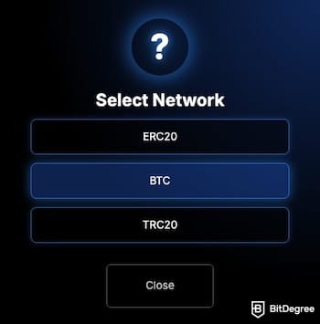 BitGW review: selecting network to top up fiat. BitGW review: selecting network to top up fiat.