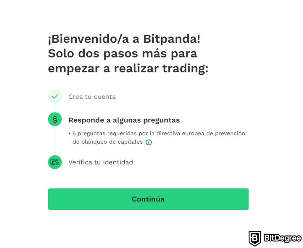 Bitpanda Opiniones: Dos Pasos Más.