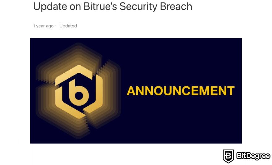 Bitrue review: security breaches.