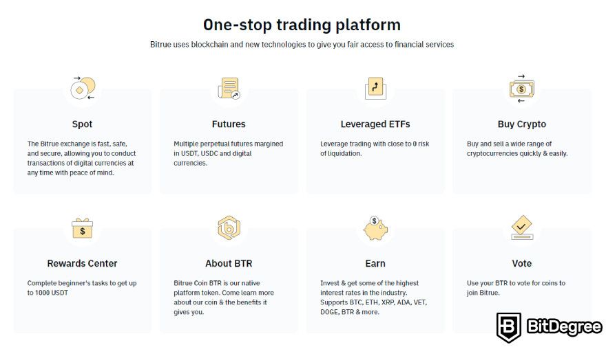 Bitrue review: one-stop trading platform.