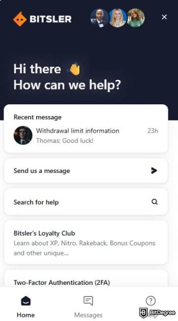 Bitsler review: the live chat interface on Bitsler. Bitsler review: the live chat interface on Bitsler.
