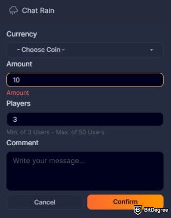 Bitsler review: the Rain interface on Bitsler. Bitsler review: the Rain interface on Bitsler.