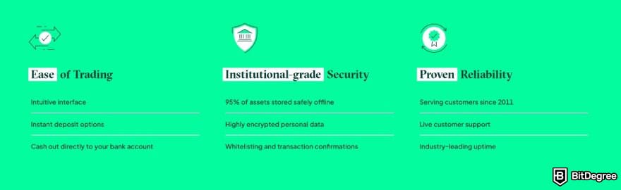 Bitstamp review: core benefits of Bitstamp.