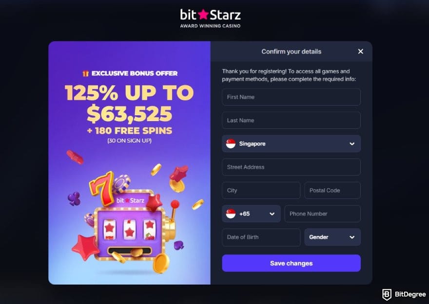 BitStarz review: the KYC window on BitStarz. BitStarz review: the KYC window on BitStarz.