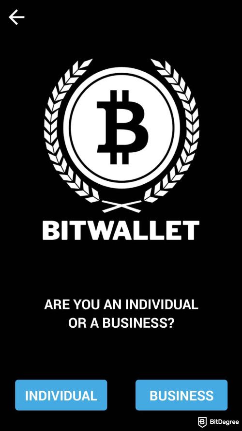 BitWallet review: launch the BitWallet app.