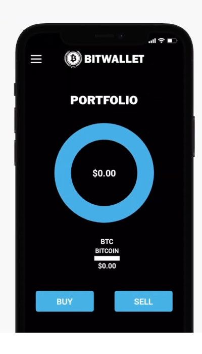 BitWallet review: open BitWallet app homepage.