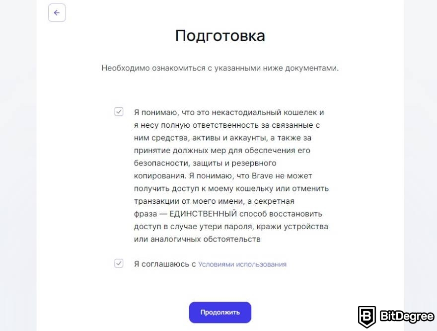 Brave Wallet обзор: подготовка.