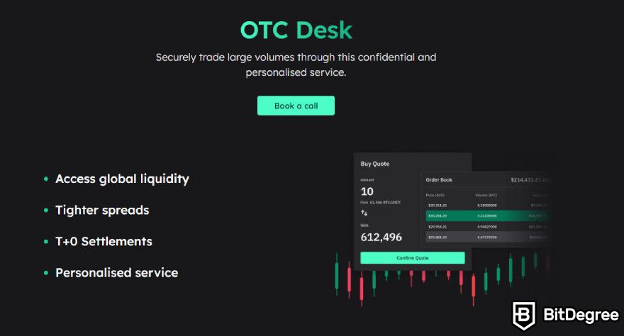 BTC Markets review: OTC desk service.