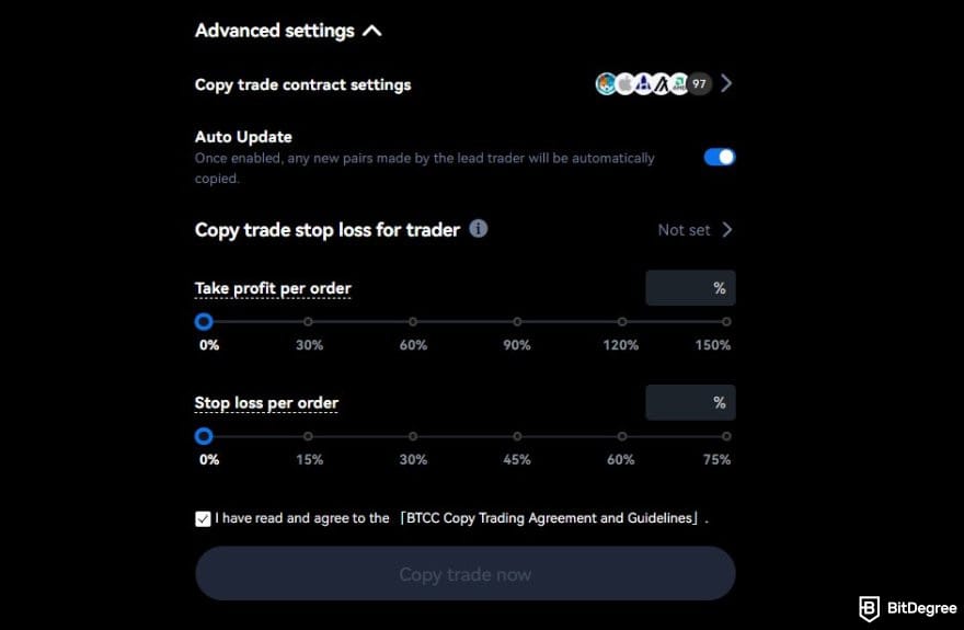 BTCC copy trading: advanced settings on BTCC copy trading. BTCC copy trading: advanced settings on BTCC copy trading.