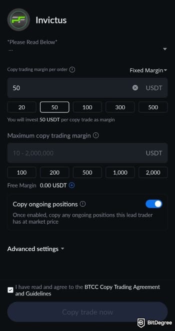 BTCC copy trading: customize your copy trading setting. BTCC copy trading: customize your copy trading setting.