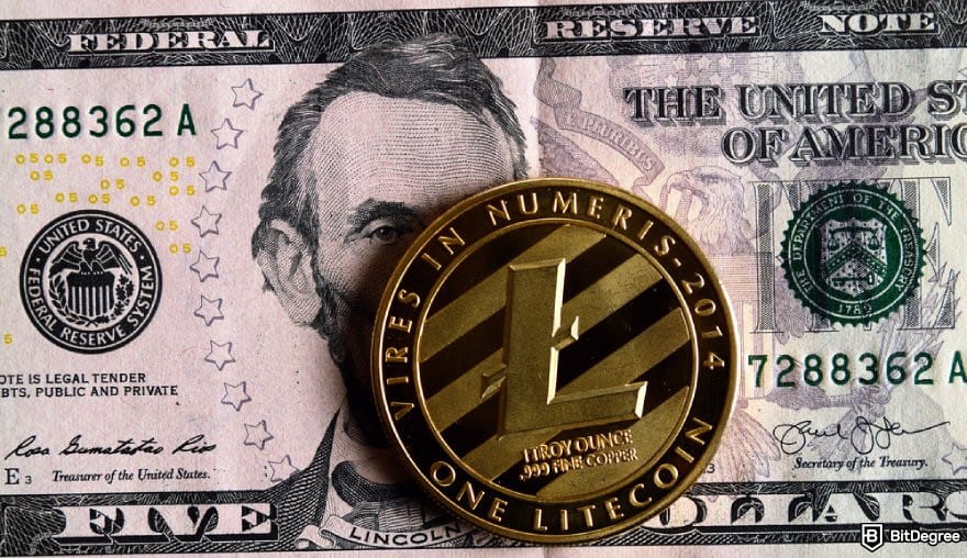 BTCC fees: a LTC coin on a $5 bill. BTCC fees: a LTC coin on a $5 bill.