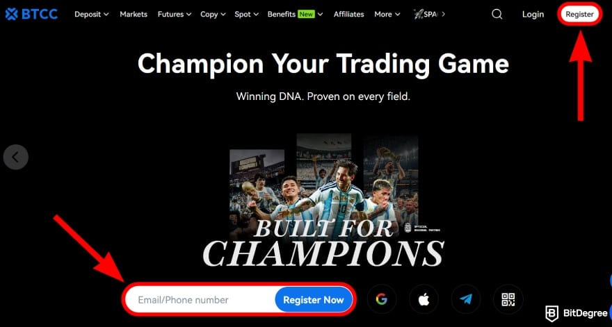 How to use crypto exchange for beginners: create a new account.