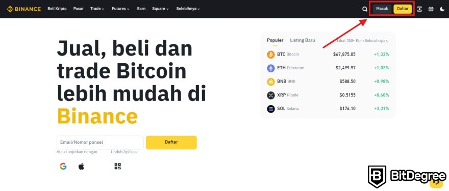 Trading Binance Options: masuk atau daftar.